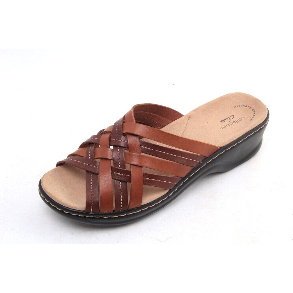 Clarks Lexi Salina Sandals Shoes Slip On Leather Stappy Women's Sz 10 M